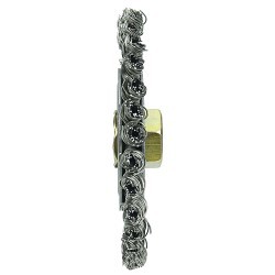 Weiler® 13138 Stringer Wheel, 4 in Brush Dia, 3/16 in Face Width, 0.02 in Filament/Wire Diameter, Bead Wire, 5/8-11 UNC in Arbor Hole