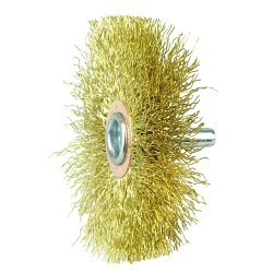 Weiler® 17641 Narrow Face Wheel, 3 in Brush Dia, 1/2 in Face Width, 0.0118 in Filament/Wire Diameter, Crimped Wire