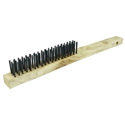 Weiler® Vortec Pro® 25150 Wire Scratch Brush, 13-1/2 L x 1 W in Block, 1 in Trim Length, Steel Trim