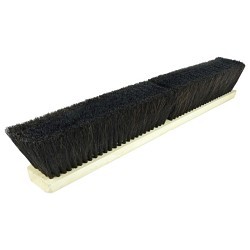 Weiler® Weiler® 42049 Push Broom, 36 in Overall Length, 3 in Trim Length, Medium Sweep, Black Bristle, Horsehair Tampico Bristle