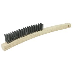 Weiler® 44053 Wire Scratch Brush, 14 L x 7/8 W in Block, 1-3/16 in Trim Length, Steel Trim