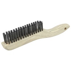 Weiler® 44063 Wire Scratch Brush, 10 L x 1-1/8 W in Block, 1-3/16 in Trim Length, Steel Trim