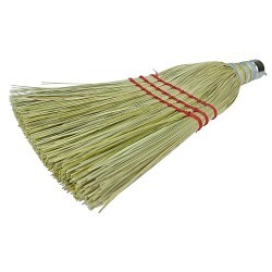 Weiler® 44266 Whisk Broom, 100% Corn Bristle, 10 in Trim Length, 12-1/2 in Overall Length