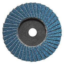 Weiler® BobCat™ 50964 Coated Abrasive Flap Disc, 3 in Disc Dia, 80 Grit, Medium Grade, Zirconia Alumina Abrasive, Type 27 Flat Disc