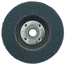 Weiler® Tiger Paw™ 51124 Coated Abrasive Flap Disc, 4-1/2 in Disc Dia, 5/8-11 in Center Hole, 40 Grit, Coarse Grade, Zirconia Alumina Abrasive, Type 29 Conical Disc