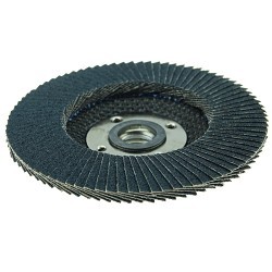 Weiler® Tiger Paw™ 51124 Coated Abrasive Flap Disc, 4-1/2 in Disc Dia, 5/8-11 in Center Hole, 40 Grit, Coarse Grade, Zirconia Alumina Abrasive, Type 29 Conical Disc