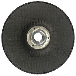 Weiler® Wolverine™ 56454 Grinding Wheel, 4-1/2 in Wheel Dia, 1/4 in Wheel Thickness, 5/8-11 UNC Center Hole, 24 Grit, Steel Abrasive