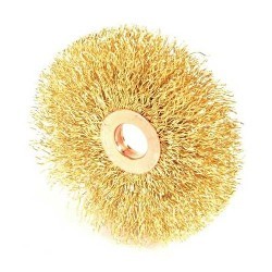 Weiler® Weiler® 93831 Wire Wheel Brush, 3 in Brush Dia, 5/8 in Face Width, 1/2 in Arbor Hole Size