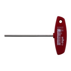 Wiha® Wiha® 33406 Hex Driver, Metric, T-Handle Handle, Steel, Anti-Corrosion Nickel