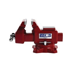 Wilton® 28818 Utility Bench Vise, Serrated Jaw, 4 in Jaw Opening, 4-1/2 in W Hardened Steel Jaw, 2-3/4 in D Throat