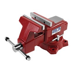 Wilton® 28819 Utility Bench Vise, Serrated Jaw, 5 in Jaw Opening, 5-1/2 in W Hardened Steel Jaw, 3-1/4 in D Throat