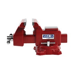Wilton® 28819 Utility Bench Vise, Serrated Jaw, 5 in Jaw Opening, 5-1/2 in W Hardened Steel Jaw, 3-1/4 in D Throat