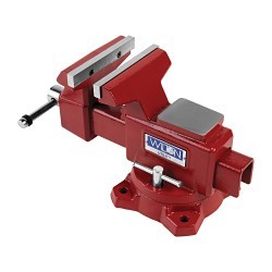 Wilton® 28819 Utility Bench Vise, Serrated Jaw, 5 in Jaw Opening, 5-1/2 in W Hardened Steel Jaw, 3-1/4 in D Throat