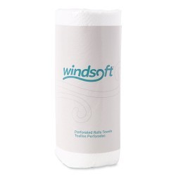 Windsoft® WIN1220CT Kitchen Roll Towel, 2 Ply, Paper, White