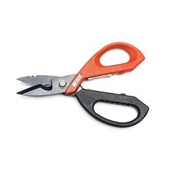 CRESCENT Wiss® W5T Electrician's Data Scissor, 2-7/8 in L of Cut, 6-3/8 in OAL, Serrated Edge, Steel Blade, Ambidextrous Hand