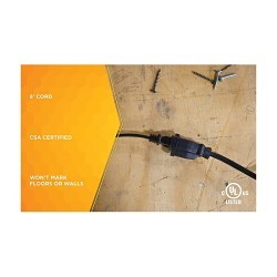 Woods® 260 Extension Cord, 13 A, 125 V, 1, 625 W, 8 ft Cord, 3 Conductors