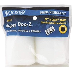 Wooster® Super Doo-Z® 00R2820030 Paint Roller Cover, 3/8 in Nap, 3 in Length, Microfiber/Polypropylene Core, Semi-Smooth Surface