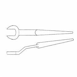 Wright Tool 1740 Construction Structural Open End Wrench, 1-1/4 in Wrench, 17-1/2 in L, Alloy Steel, Industrial Black