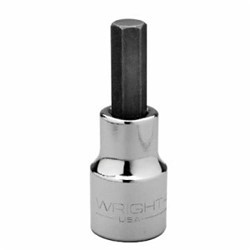 Wright Tool 42-17MM Shape II Socket Driver Bit, 1/2 in Square Drive, 17 mm, 38.1 mm L Bit, ASME B107.110