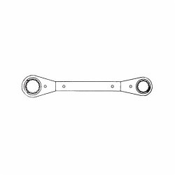 Wright Tool Wright Tool 9425 Ratcheting Box Wrench, Imperial, 12 Points, 25 deg Offset, Heat Treated Steel, Chrome Plated