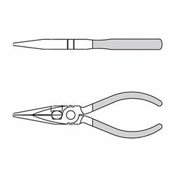 Channellock® 326 Long Nose Plier With Side Cutter, 2.08 in L x 3/4 in W, Cross Hatched High Carbon Steel Jaw, 6.1 in OAL