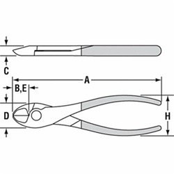 Channellock® 337 Diagonal Cutting Plier, 1/16 to 3/32 in Piano, 11/64 in Soft Wire, 3/64 to 3/32 in Hard/Medium Nominal Capacity, 0.172 in For Maximum Wire Thickness, Manual Jaw, 0.88 in L Jaw, Standard Cut Type, C1080 High Carbon Steel Jaw, No Insulated