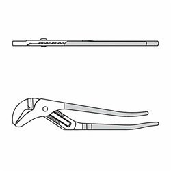 Channellock® 460 Tongue and Groove Plier, 4-1/4 in, 2.56 in L x 0.59 in THK Straight Forged Alloy Steel Jaw, 16-1/2 in OAL