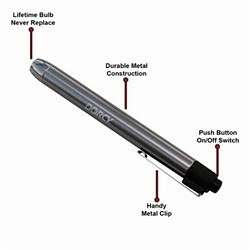 Dorcy® 41-1218 Portable Penlight, LED Bulb, Aluminum Bus Housing, 15 Lumens