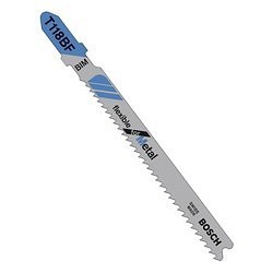 Dremel® T118BF Flexible Jig Saw Blade, 3-5/8 in L x 0.3 in W, 11 to 14 TPI, Bi-Metal Cutting Edge, Bi-Metal Body