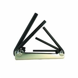 Eklind® 20511 Classic Long Key Set, 5 Pieces, 3/16 to 3/8 in Hex, Fold-Up Handle, Alloy Steel, Black Oxide