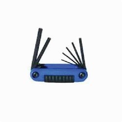 Eklind® 25171 Ergo-Fold™ Short Key Set, 7 Pieces, 1.5 to 6 mm Hex, Ergonomic Grip/Fold-Up Handle, ANSI B18.3, Alloy Steel, Black Oxide