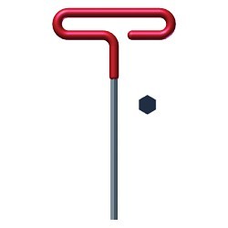 Eklind® 51610 Hex Key, Hex Drive, Cushion Grip/Loop T-Handle Handle, Alloy Steel, Black Oxide