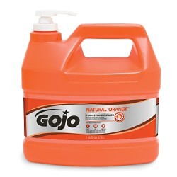 GOJO® 0955-04 NATURAL ORANGE™ Pumice Hand Cleaner, 1 gal Nominal, Pump Bottle Package, Liquid Form, Citrus Odor/Scent, White