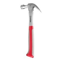 GreatNeck® HG16C Claw Hammer, Smooth Face, 16 oz Steel Head, Curved Claw, Fiberglass Handle