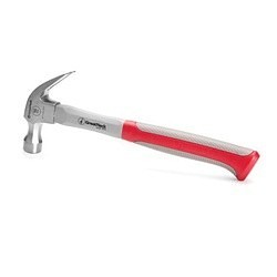 GreatNeck® HG16C Claw Hammer, Smooth Face, 16 oz Steel Head, Curved Claw, Fiberglass Handle