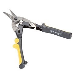 GreatNeck® TA10S High Leverage Compound Cutting Aviation Snip, 18 ga Steel Cutting, 1-5/8 in L of Cut, Straight Snip, Chrome Vanadium Steel Blade, Plastic Handle, Ergonomic/Cushioned Grip