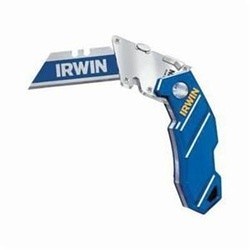 Irwin® 2089100 Folding Utility Knife, Fixed Blade, Push Button, Bi-Metal Blade, 1 Blade Included, 5-3/4 in OAL