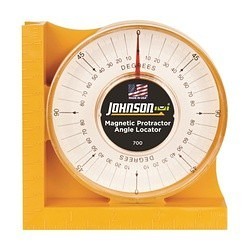 Johnson 700 Magnetic Protractor Angle Locator, High Impact Plastic