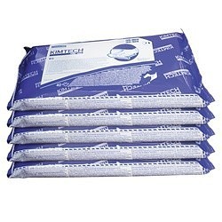 Kimtech* 06070 Pre-Saturated Disposable Wiper, Polypropylene, White
