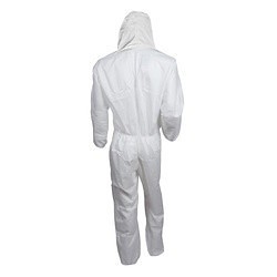 KleenGuard™ 46114 A30 Breathable Disposable Coverall, XL, White, SMS Fabric, 29-3/4 in Chest, 41 in L Inseam