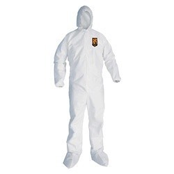 KleenGuard™ 46124 A30 Breathable Disposable Coverall, XL, White, SMS Fabric, 29-3/4 in Chest, 32 in L Inseam