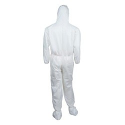 KleenGuard™ 46124 A30 Breathable Disposable Coverall, XL, White, SMS Fabric, 29-3/4 in Chest, 32 in L Inseam