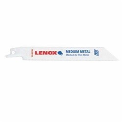 Stanley Black & Decker® Lenox® 20496B624R Shatter-Resistant Reciprocating Saw Blade, 6 in L x 3/4 in W, 24 TPI, Steel Body, Universal/Toothed Edge Tang