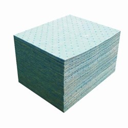 Meltblown BFMFL100 3-Ply Mediumweight Absorbent Pad, 18 in L x 15 in W, 20.63 gal/bale Absorption, Fine Fiber